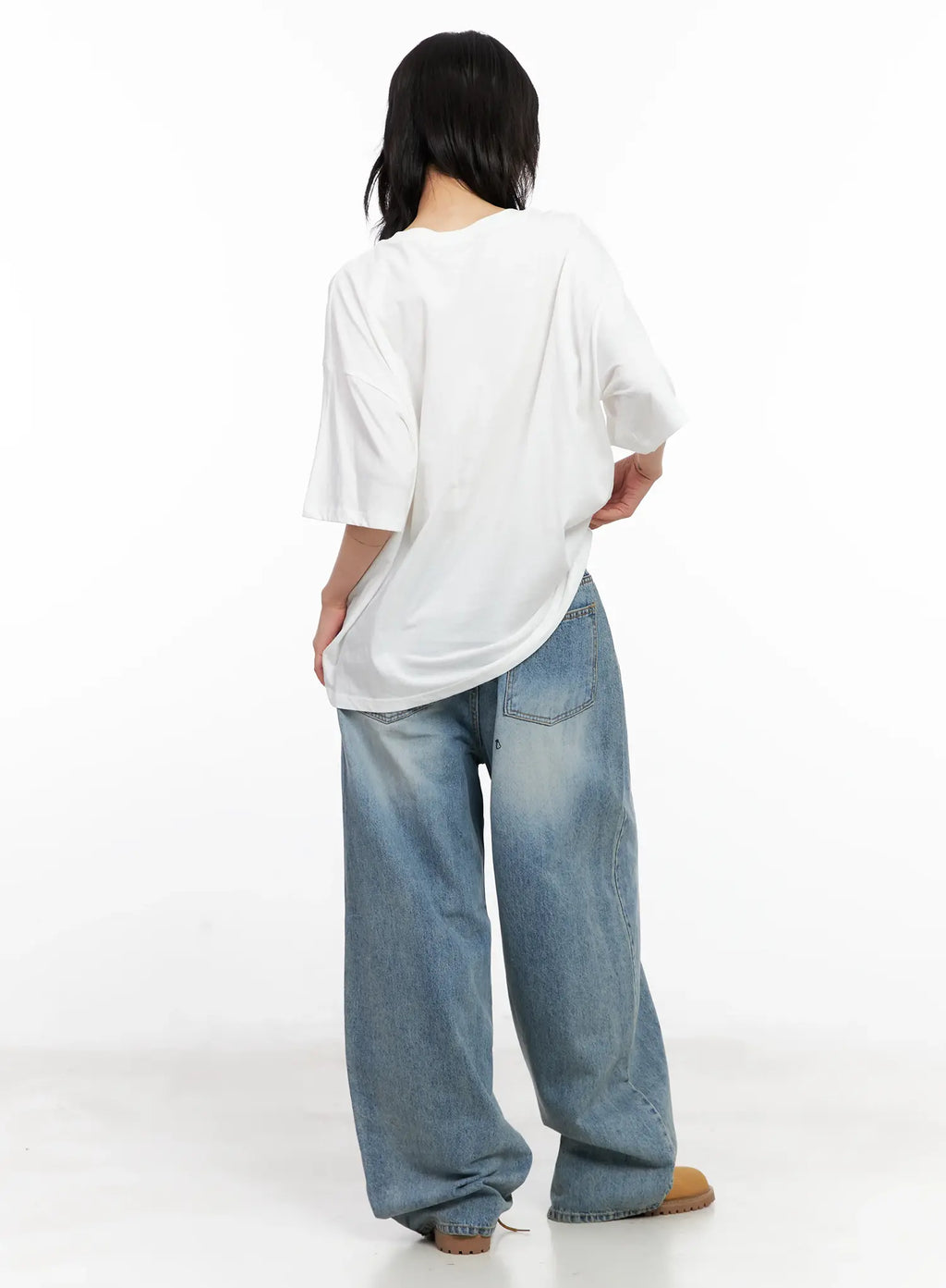 Koko Vintage-Wash Baggy Jeans CL528