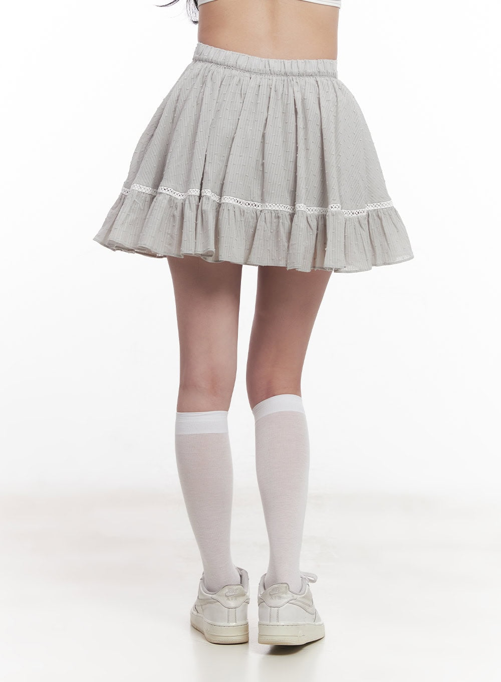 Frill Lace Flare Mini Skirt CY526