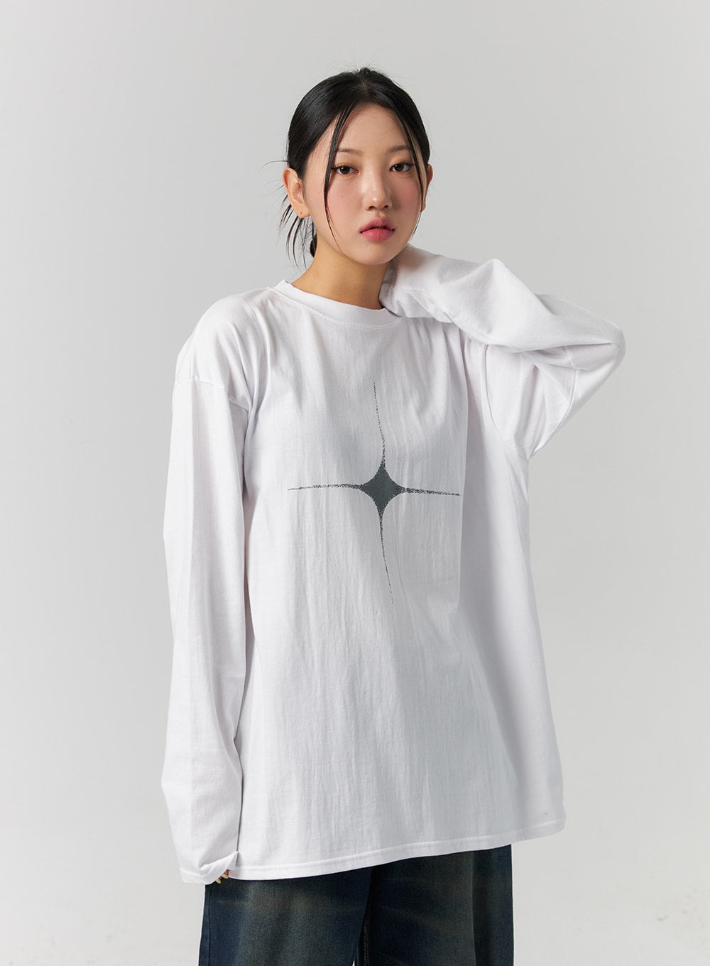 Graphic Loose Fit Long Sleeve Tee CS320