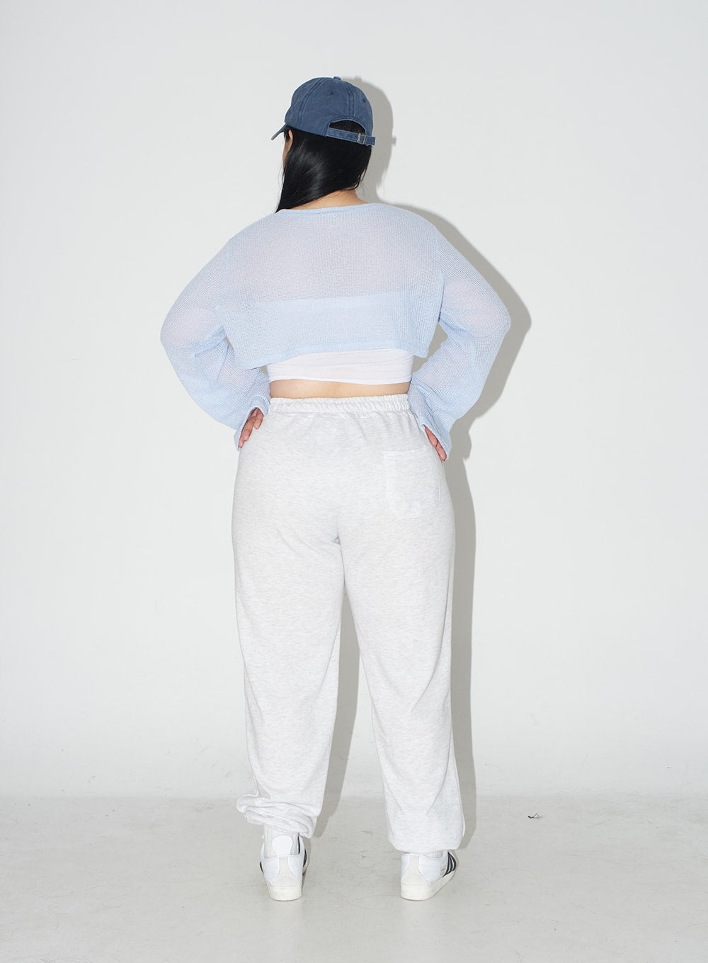 Plus Cotton Banded Sweat Pants IJ30