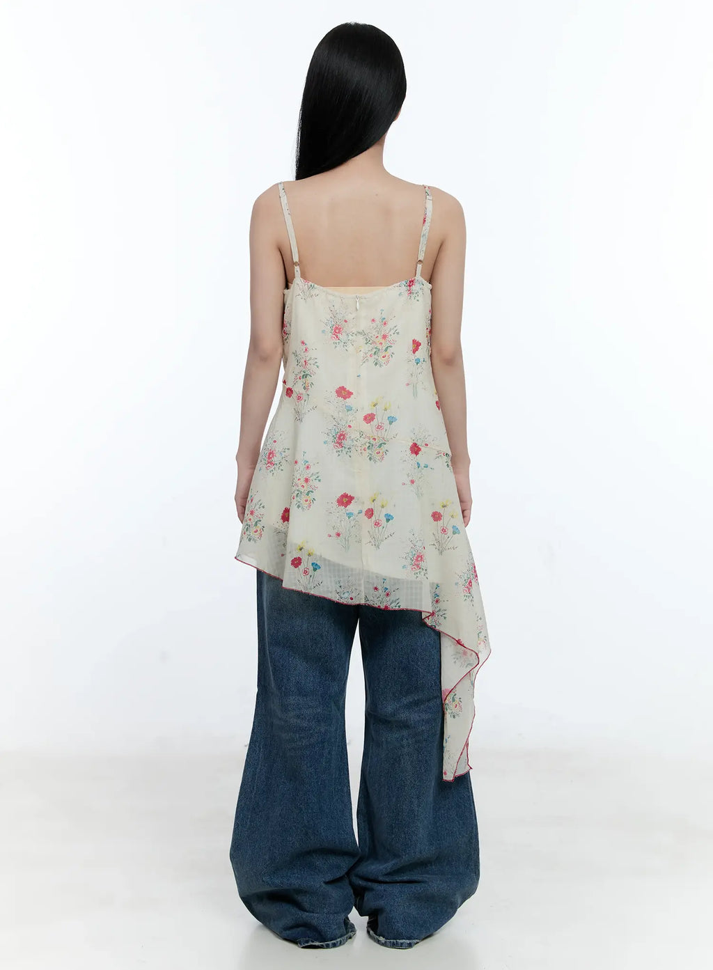 Gabi Distressed Semi-Flared Denim Jeans CG501