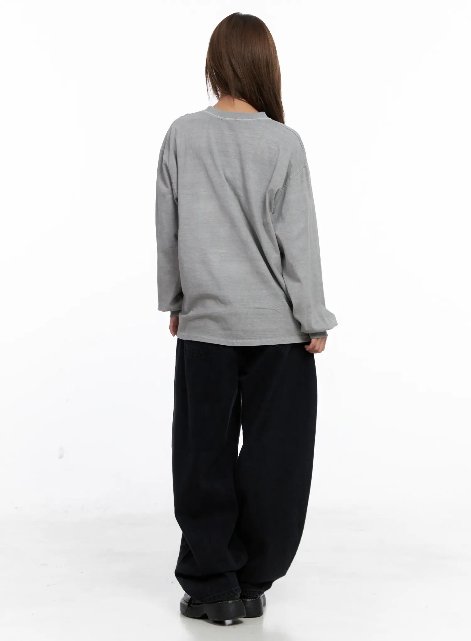 Melany Lettering Wide Leg Lettering Jeans CS524