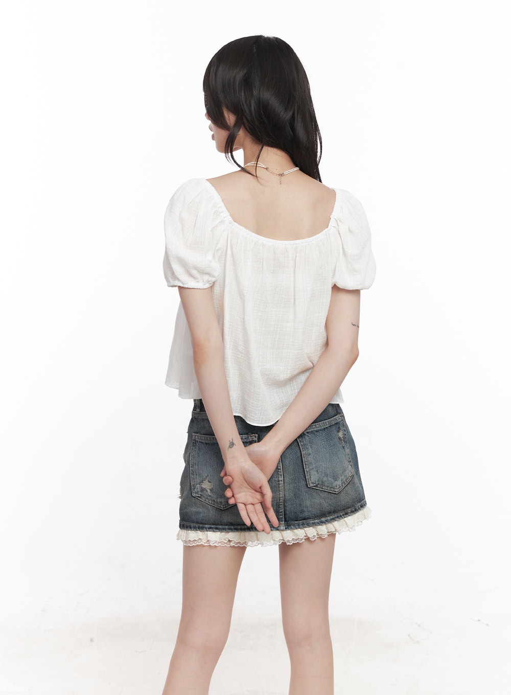 Puffed Short-Sleeve Blouse CY521