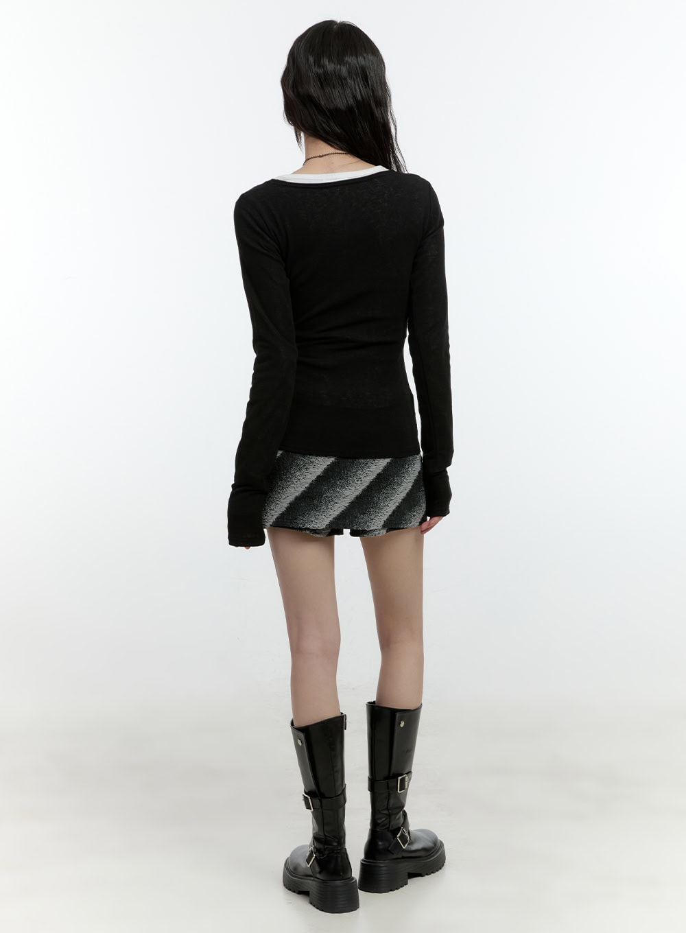 Chic Patterned Mini Skort CF507