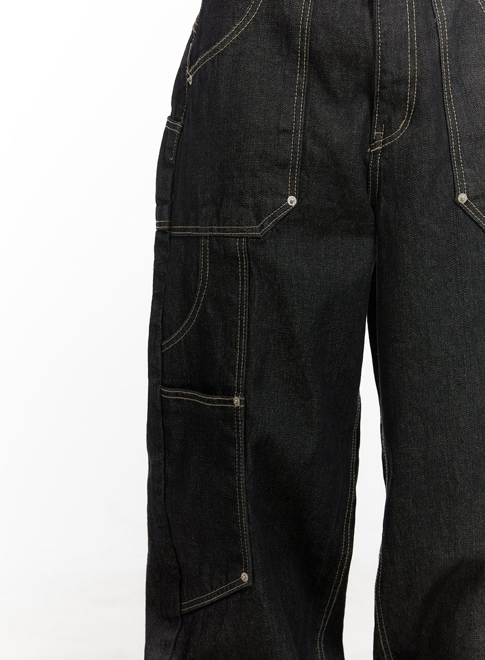 Nicole Stitched Carpenter Wide-Leg Jeans CD411