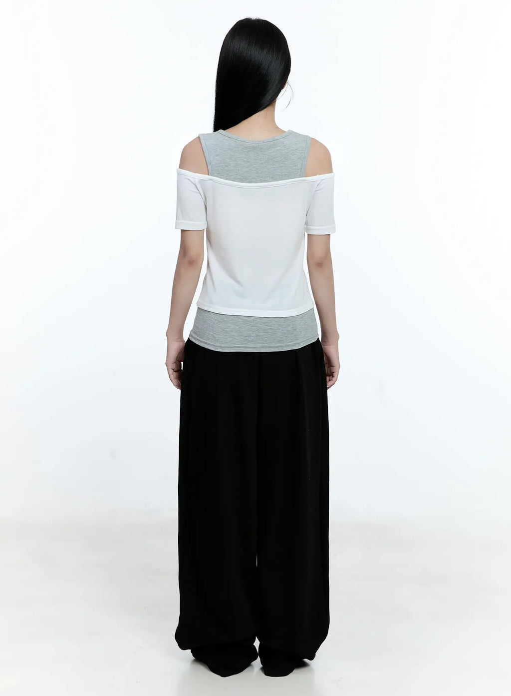 Layered Off-Shoulder Top CG513