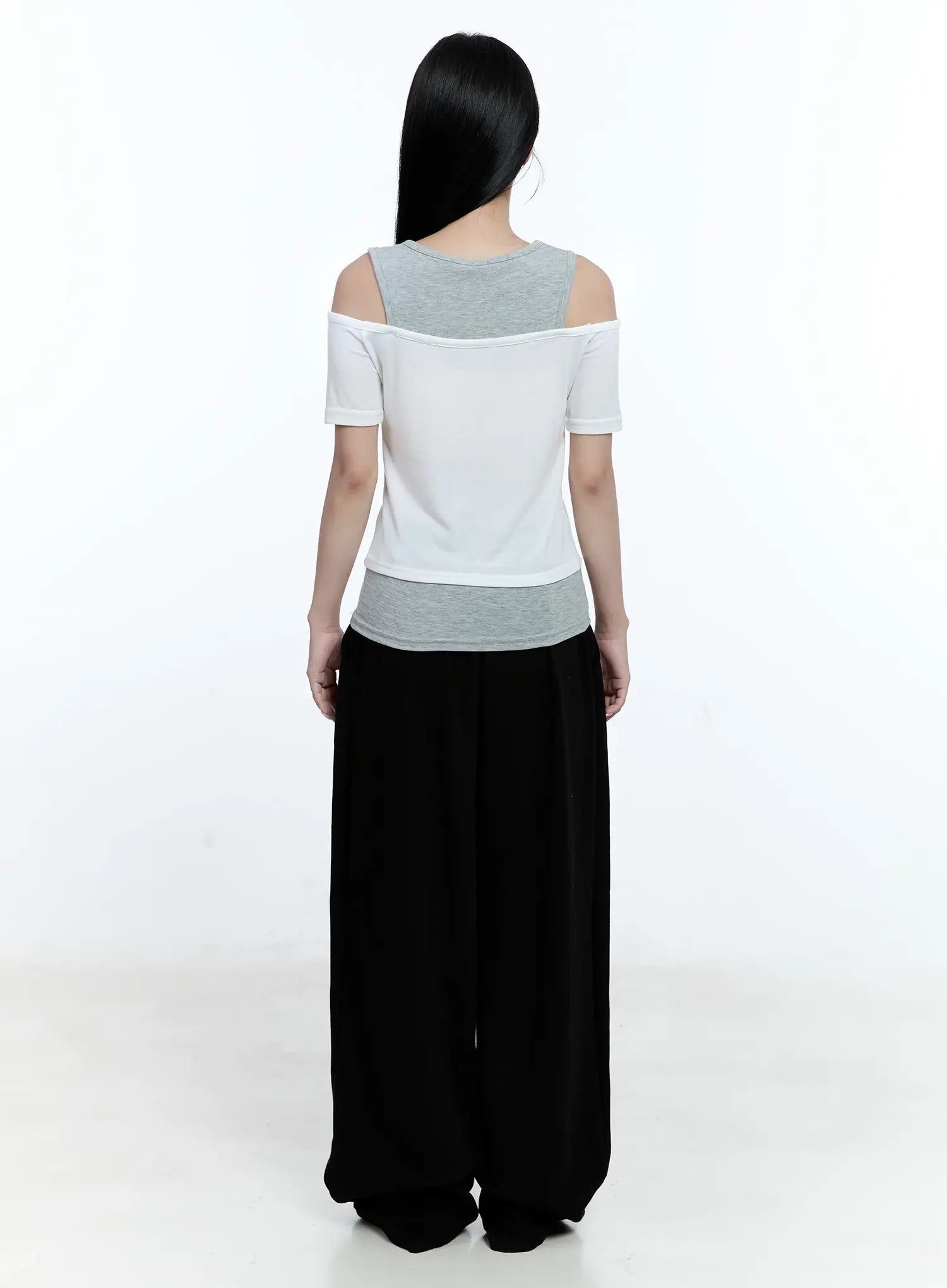Layered Off-Shoulder Top CG513
