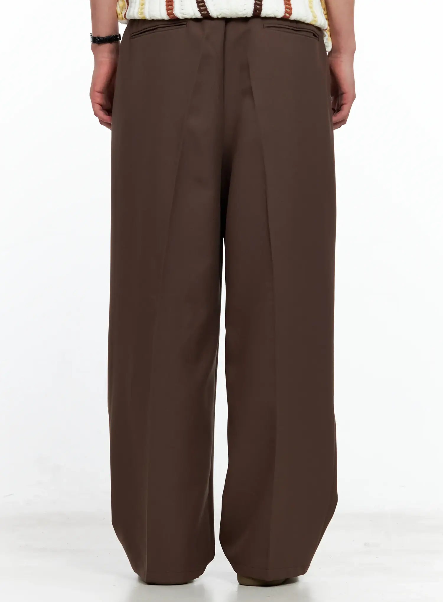 Men's Pleated Wide-Leg Pants IL511