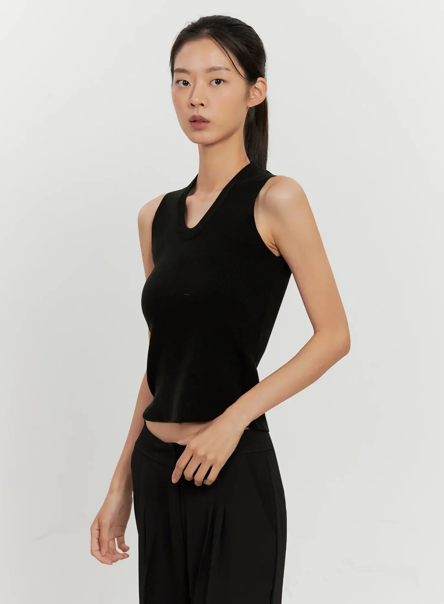 U-Neck Knit Tank IL528