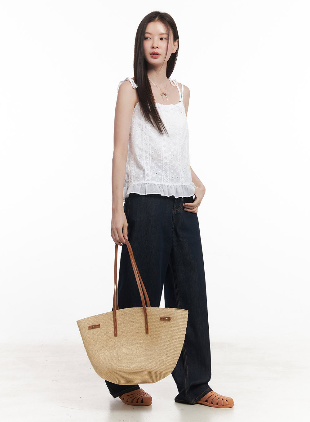 Rattan Tote Shoulder Bag IY509