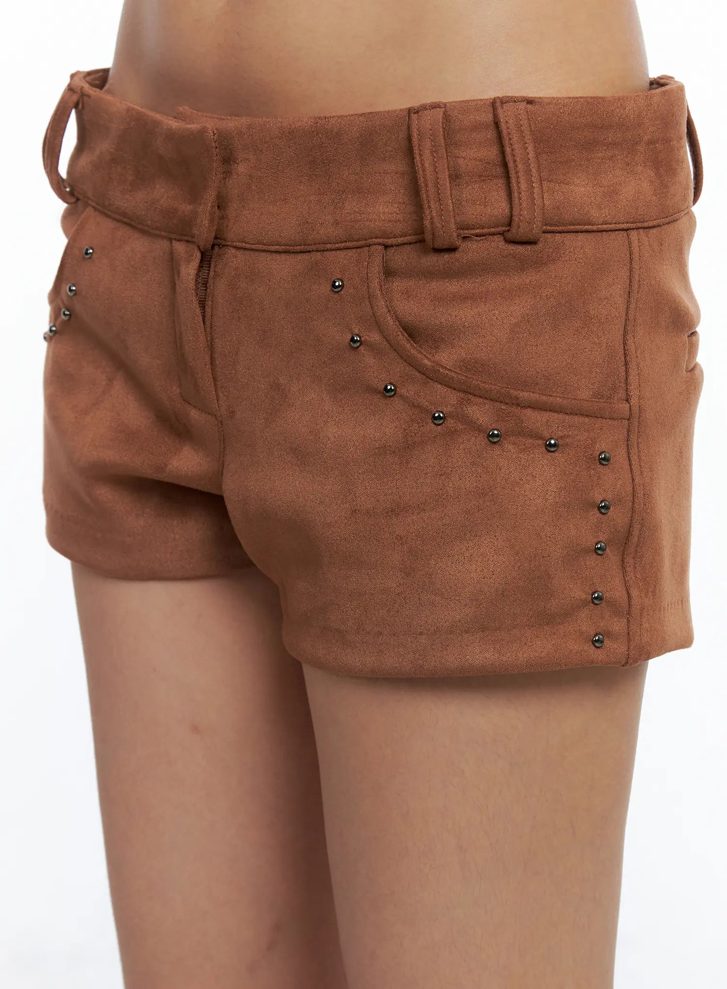 Suede Studded Shorts CS504