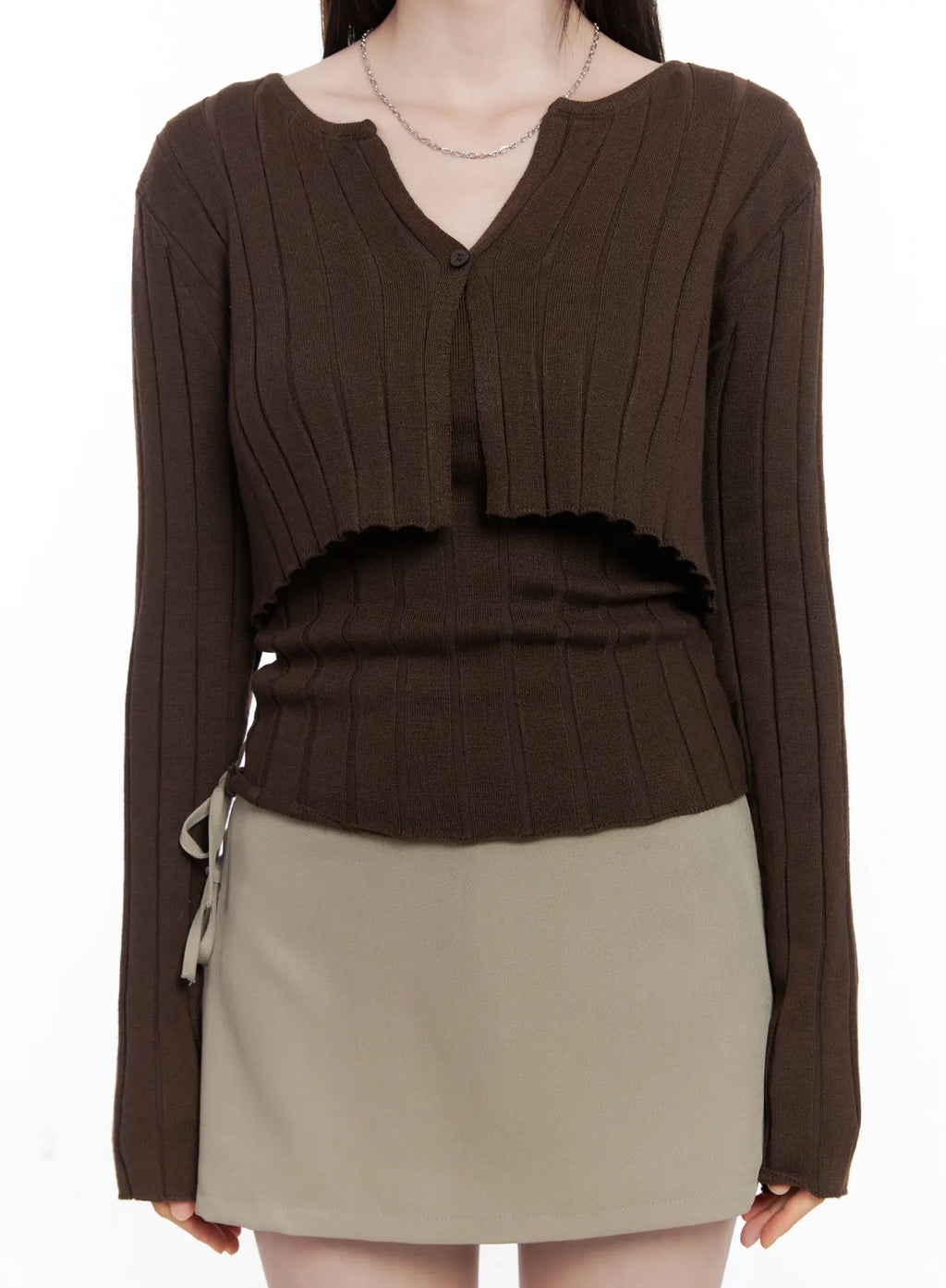 Knit Cardigan Cami Set CO503