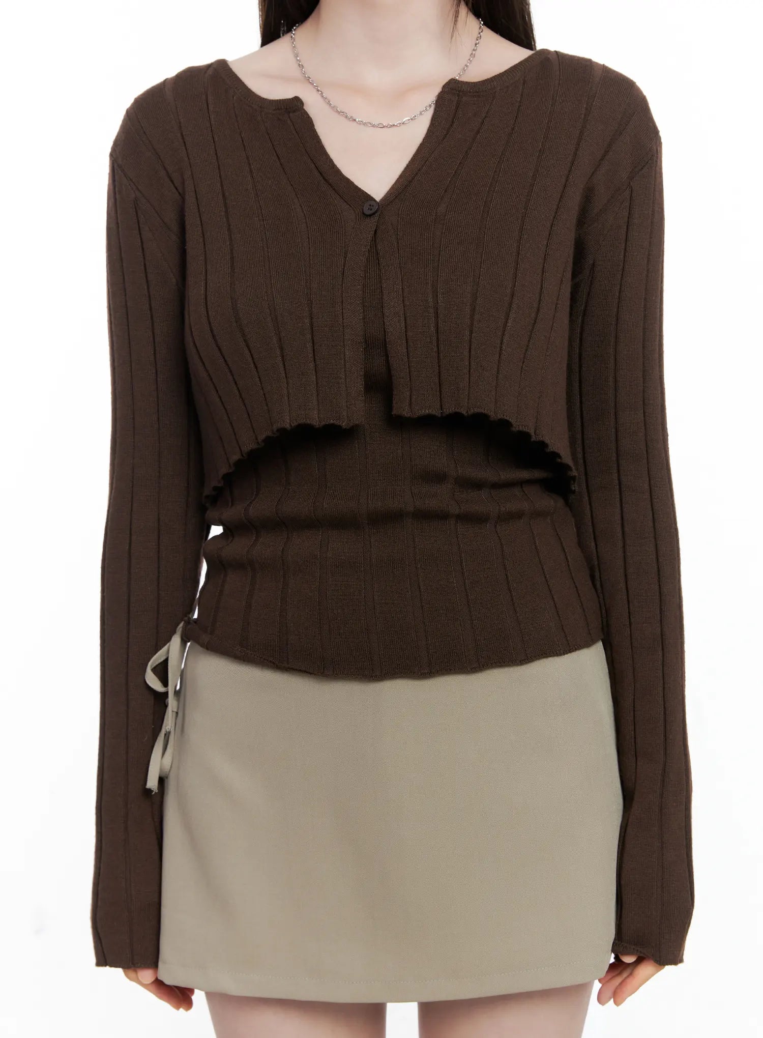 Knit Cardigan Cami Set CO503