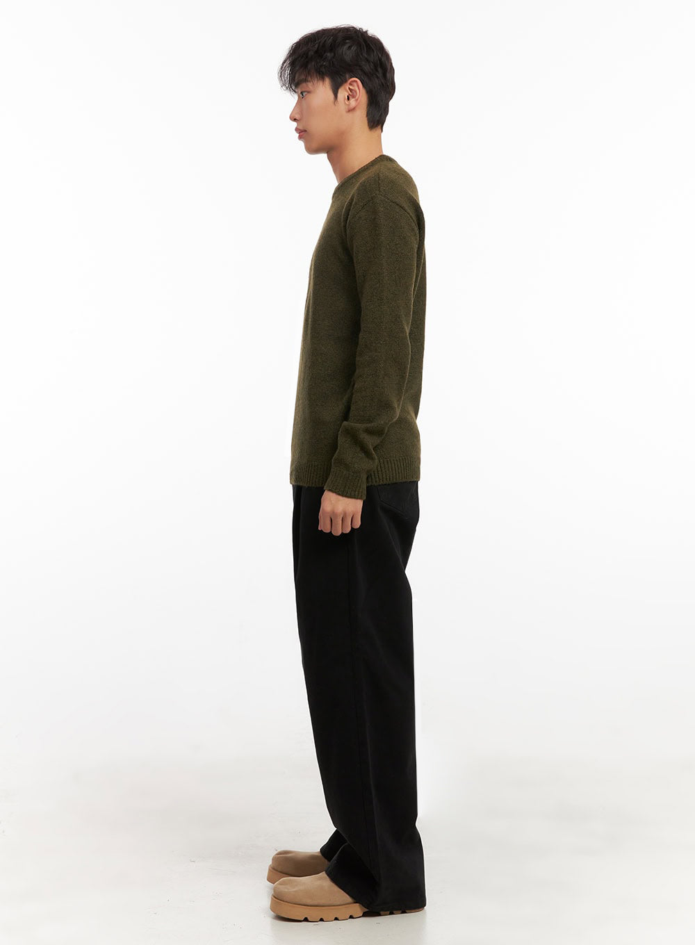 Men's Straight-Leg Solid Pintuck Pants ID427