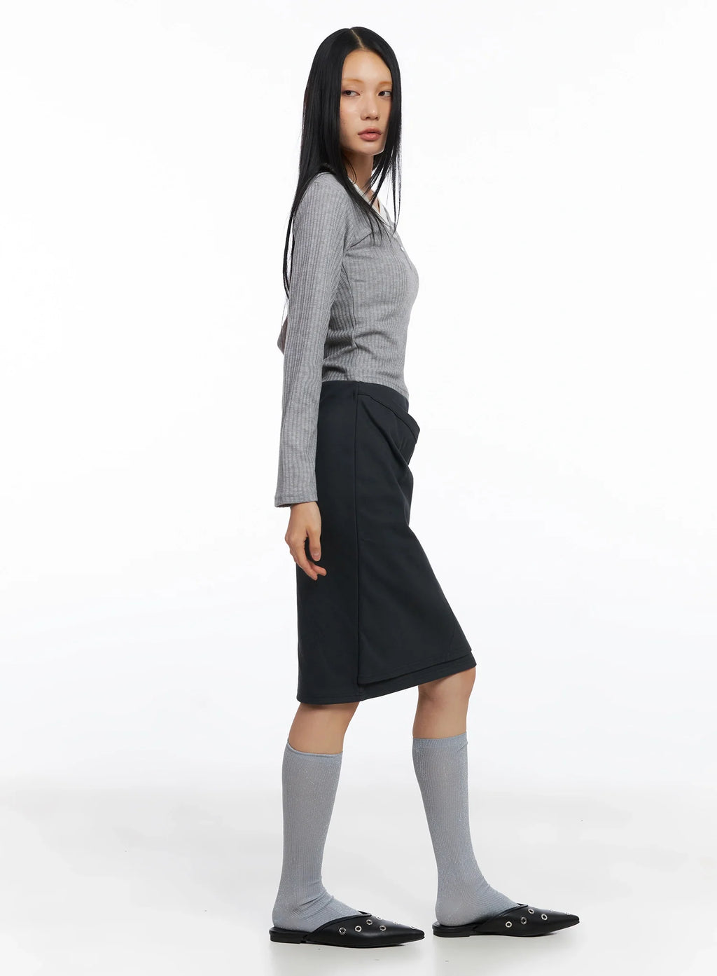 Versatile Double-Layered Midi Skirt CO517