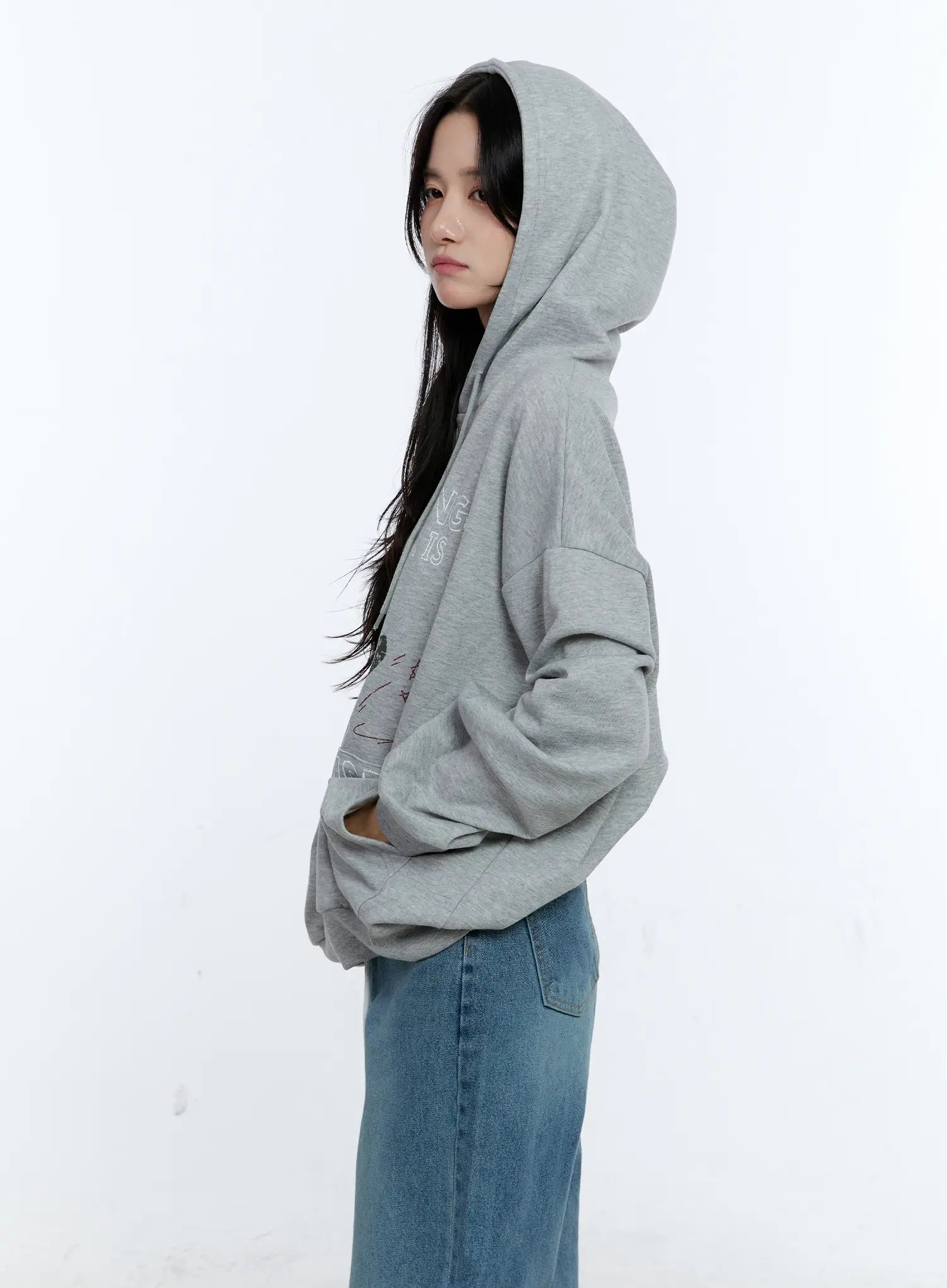 Oversized Kitty Graphic Hoodie CG513