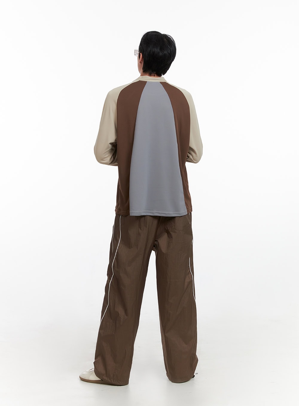 Men's Nylon Raglan Graphic Long Sleeve IL403