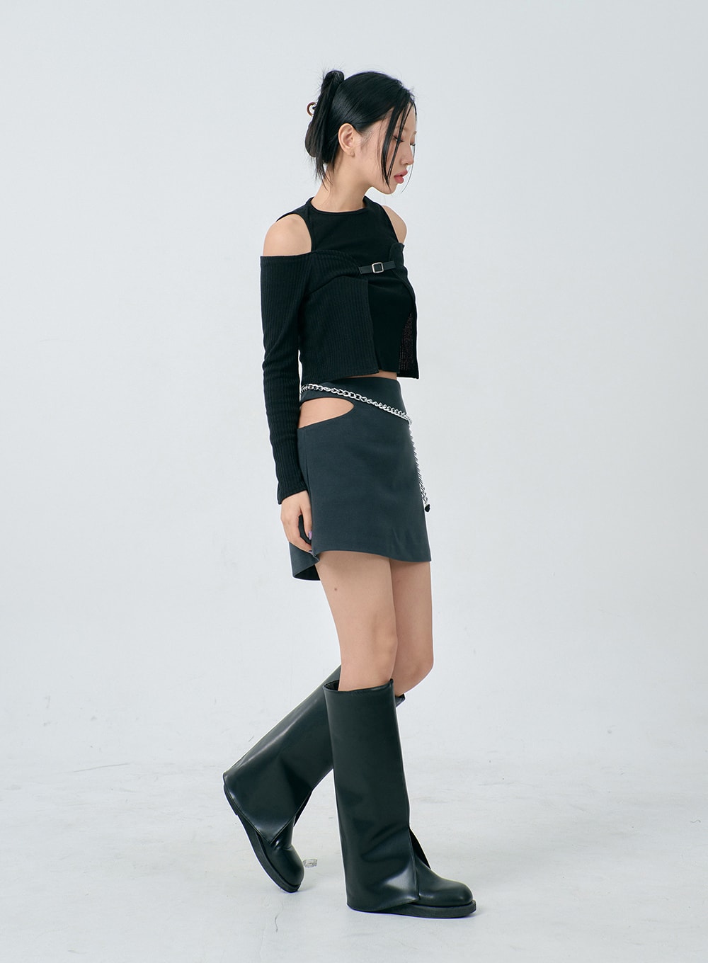 Cut Out Side Mini Skirt BD23