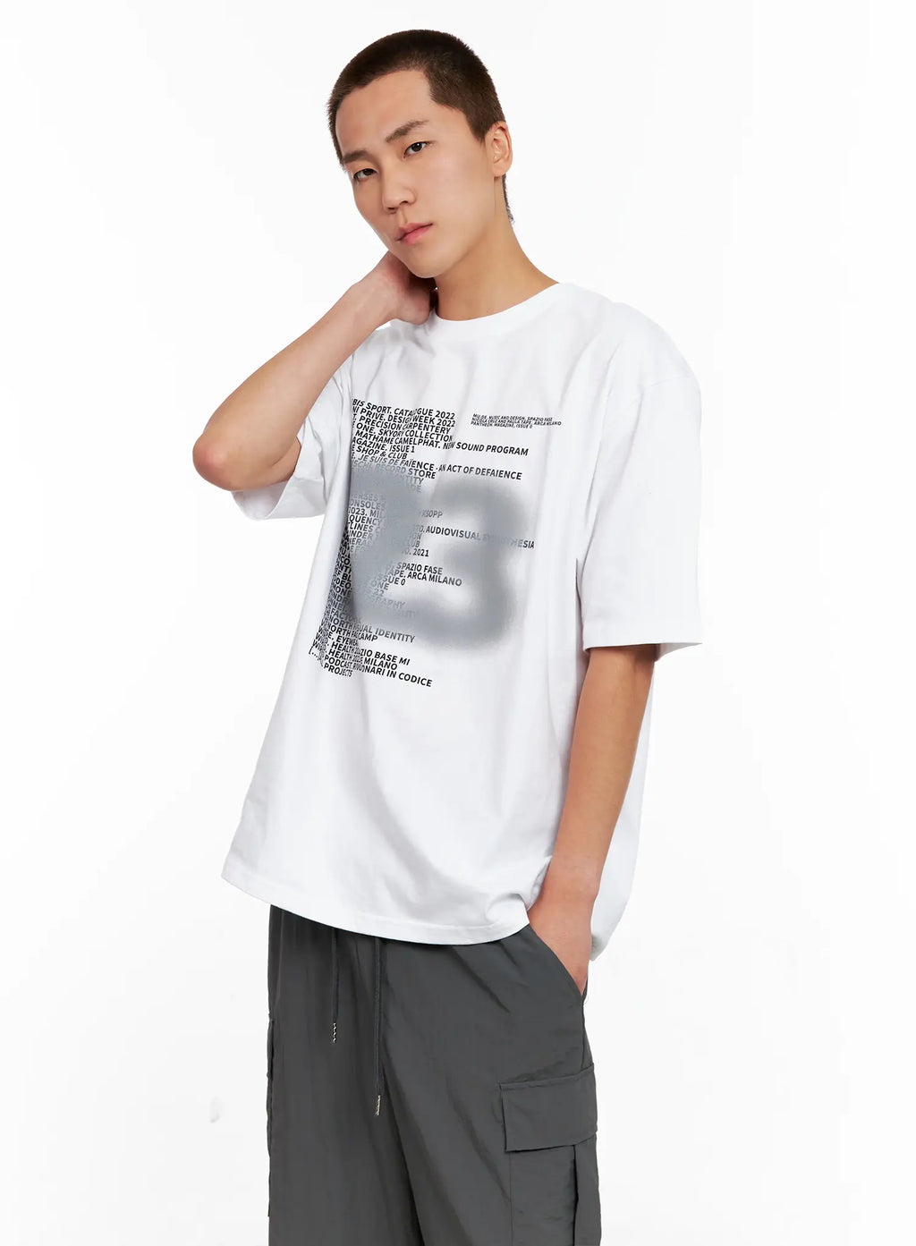 Men's Graphic Spray-Print Tee IG508
