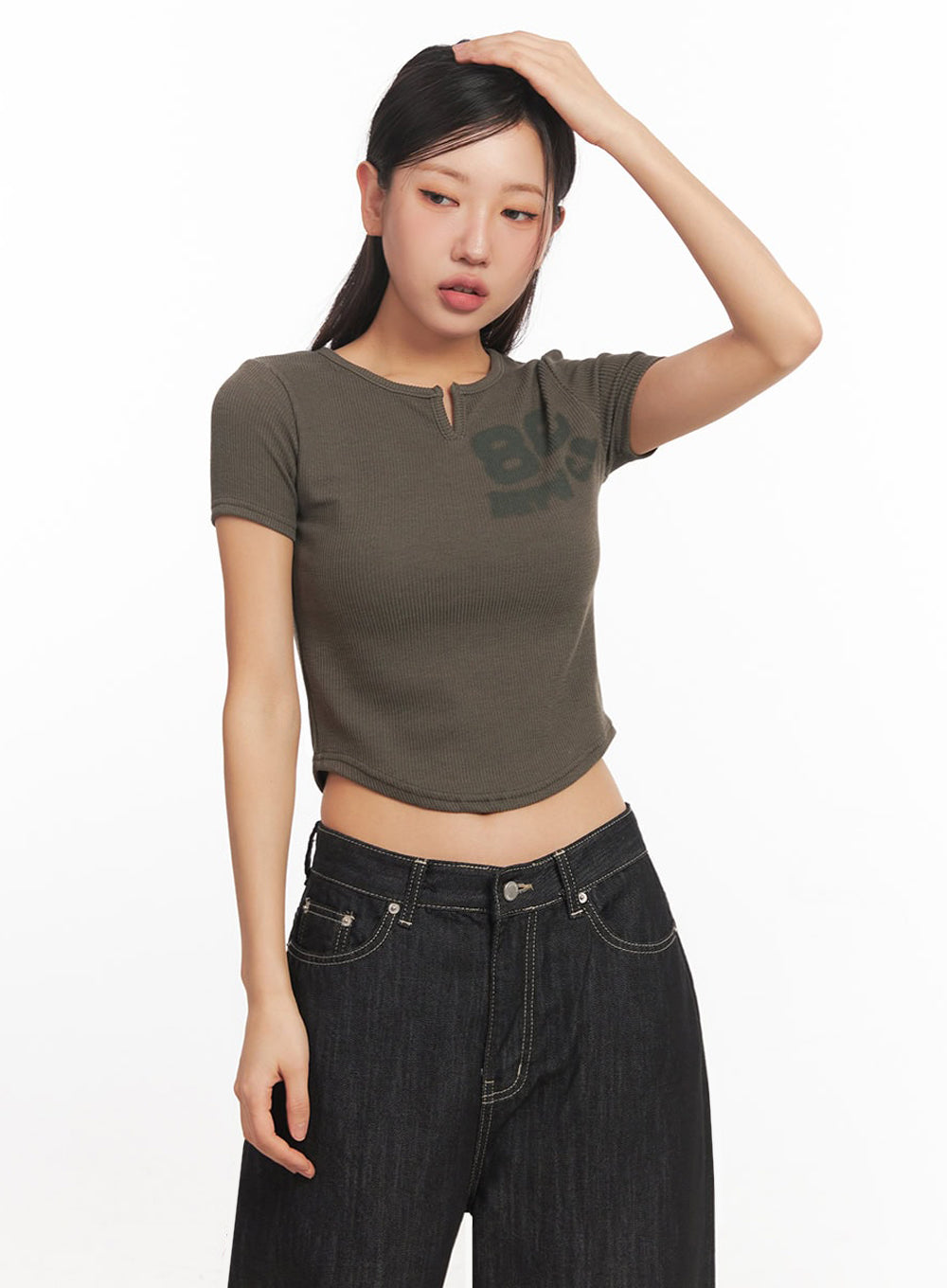 Tomboy Graphic Crop Top IA524