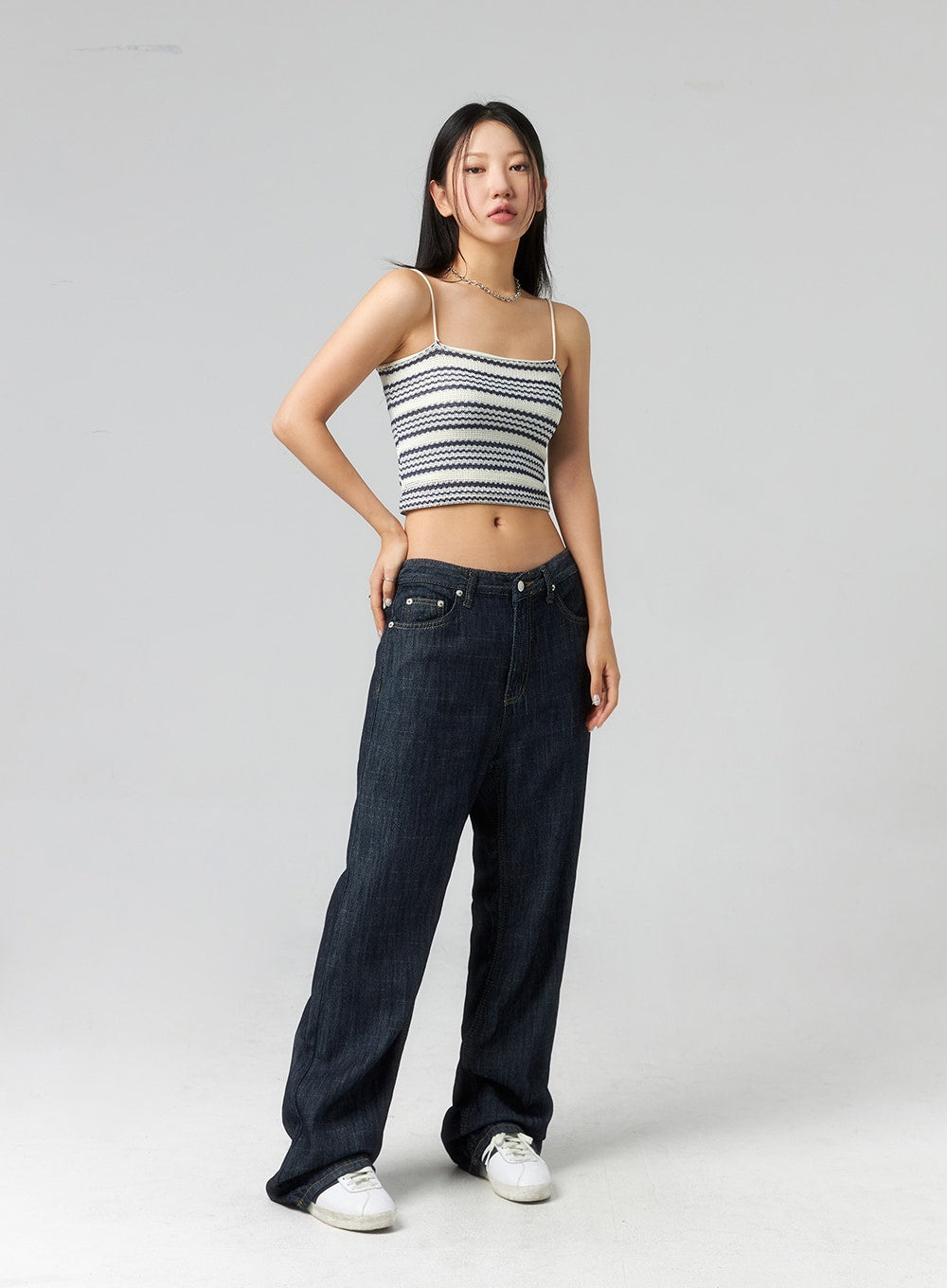 Wide Leg Dark Wash Jeans CL320
