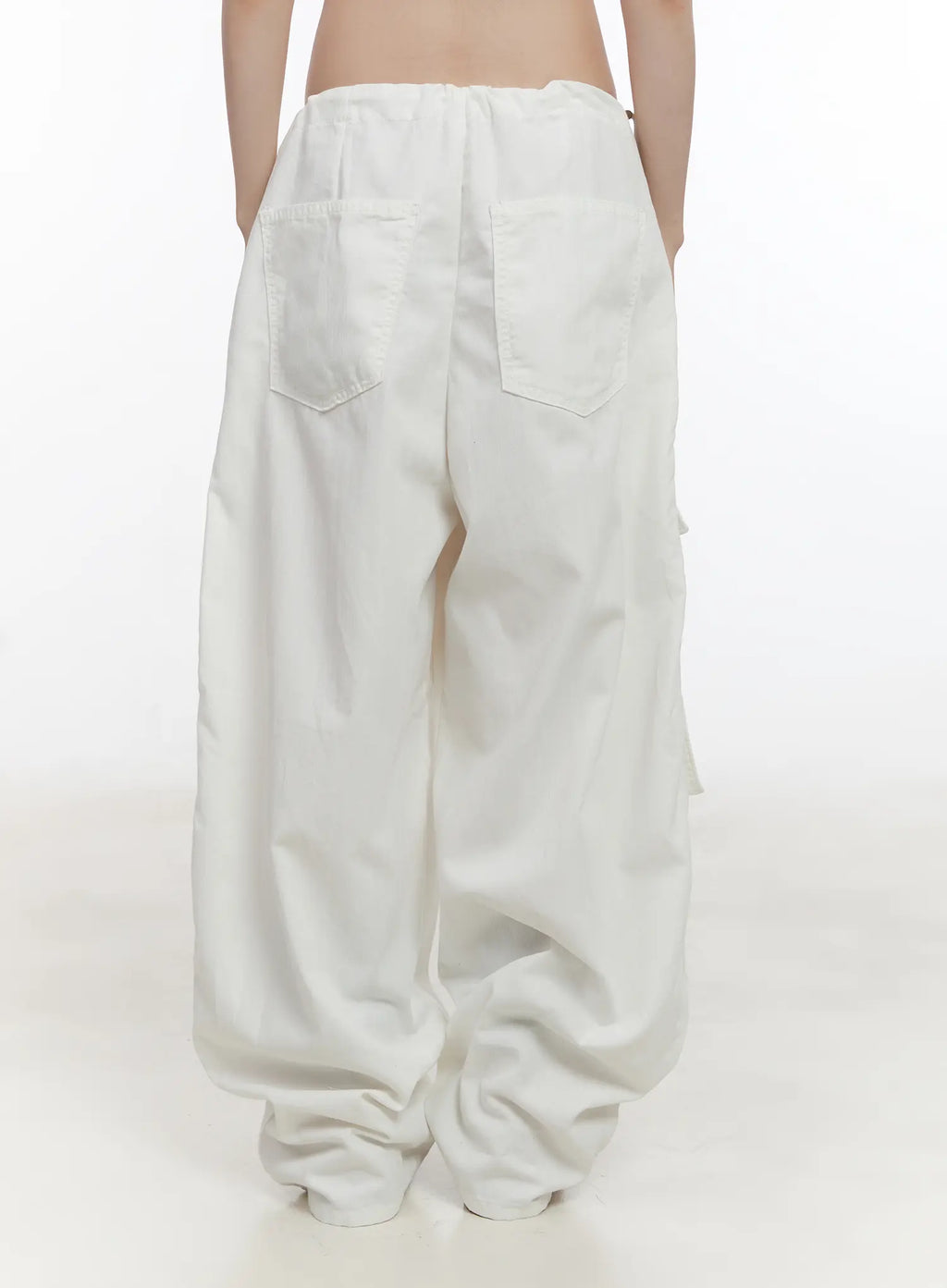 Side-Cinch Wide-Leg Cargo Pants CL507