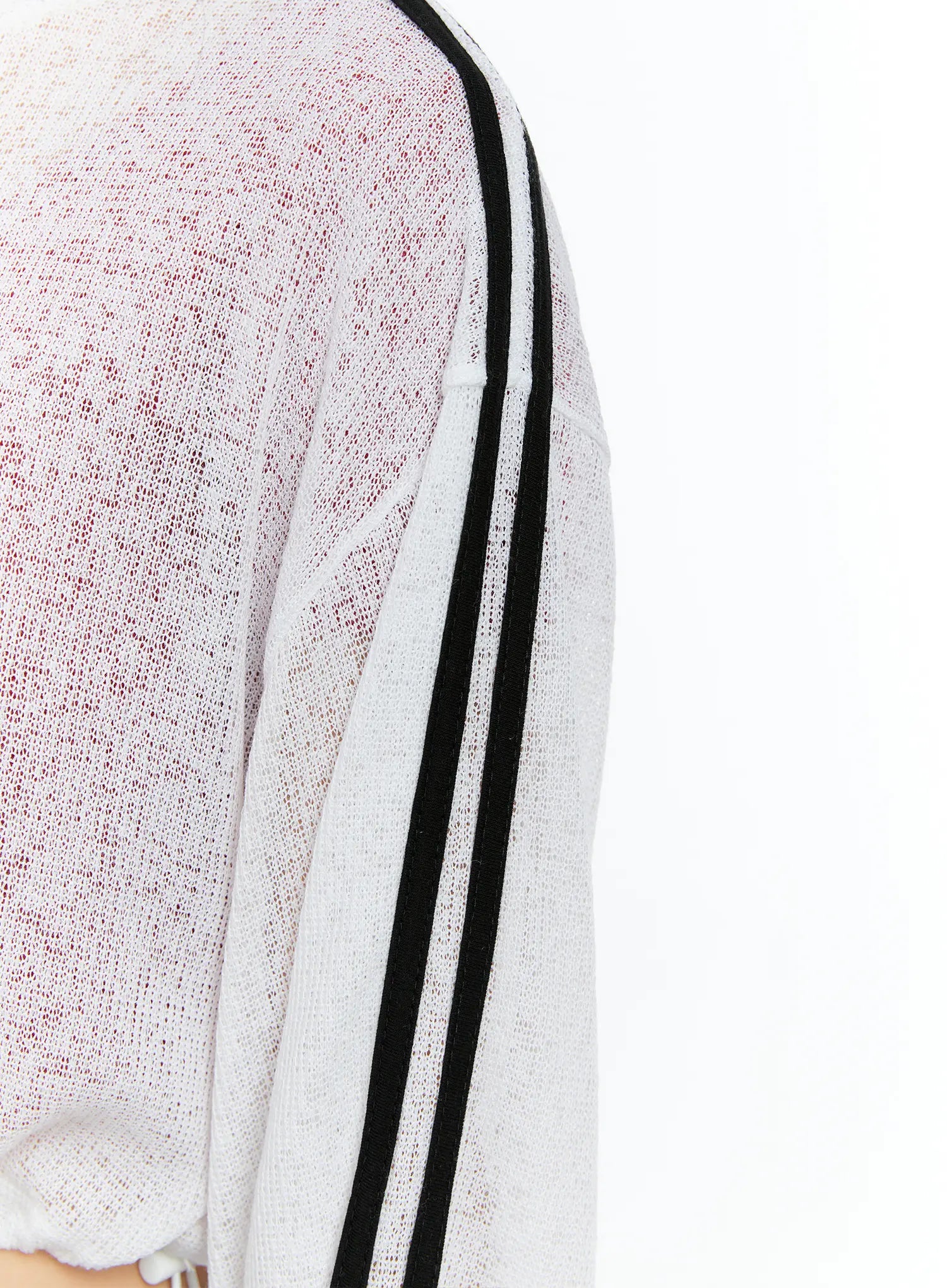 Sheer Linen Zip-Up Crop Jacket CS518