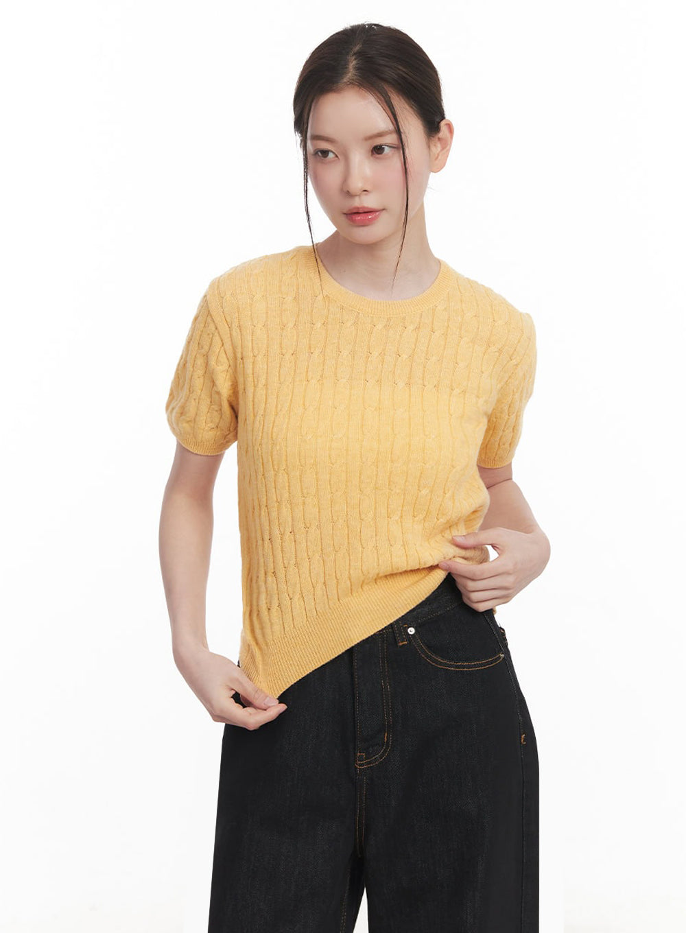 Cable-Knit Crop Top IY513