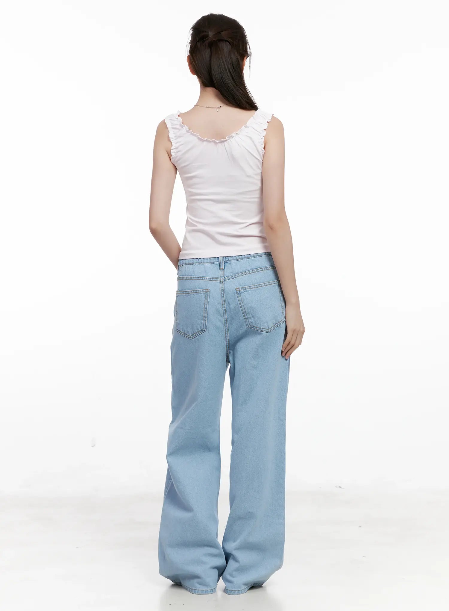 Carmen High-Waist Wide-Leg Denim Jeans CL523