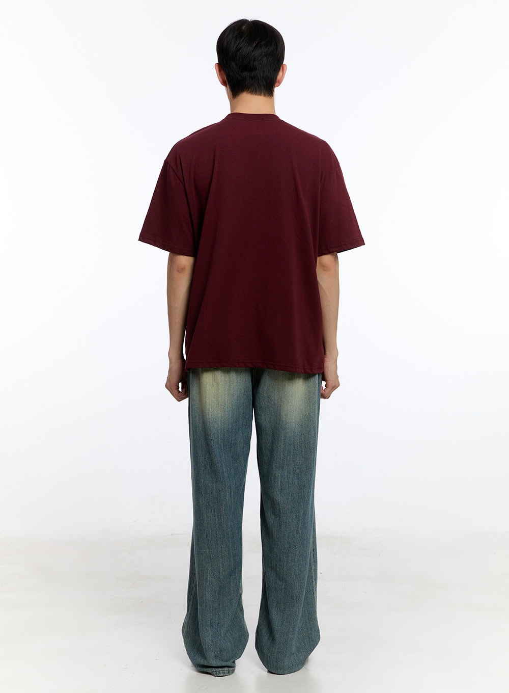 Men's Pintuck Denim Sweatpants (Blue) IY529