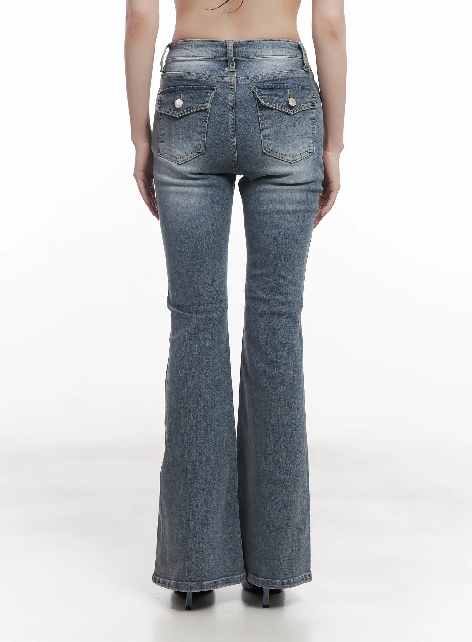 Soyeon Flared Jeans with Hip Pads CU520