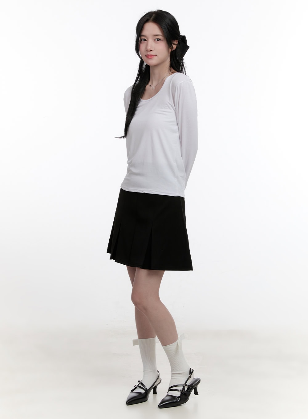 Pintuck A-line Mini Skirt CF527