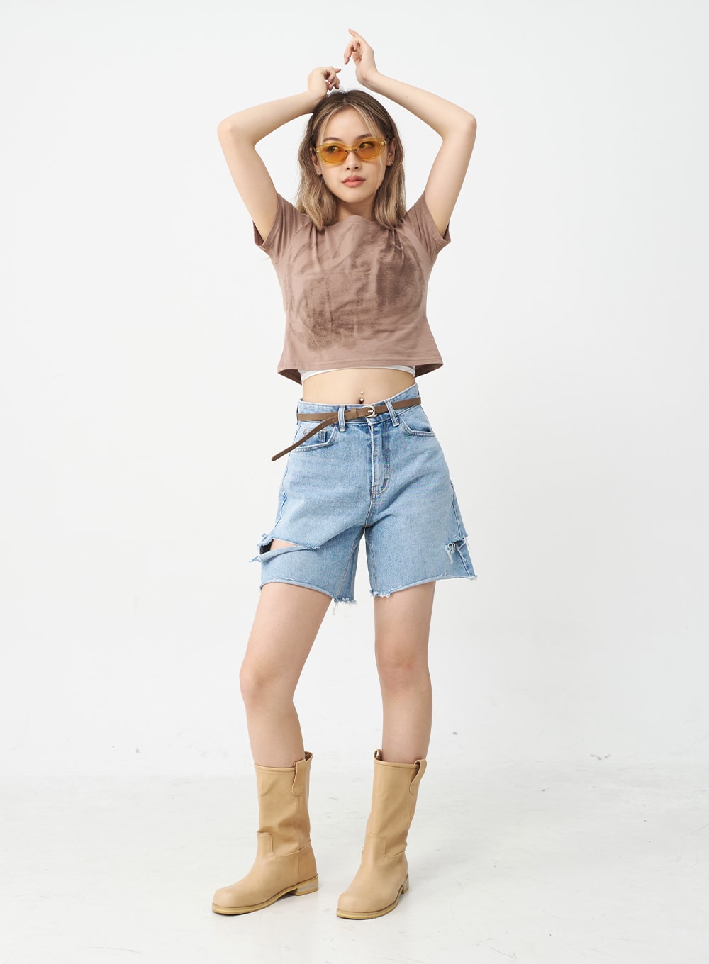 Gradient Crop Top CJ16