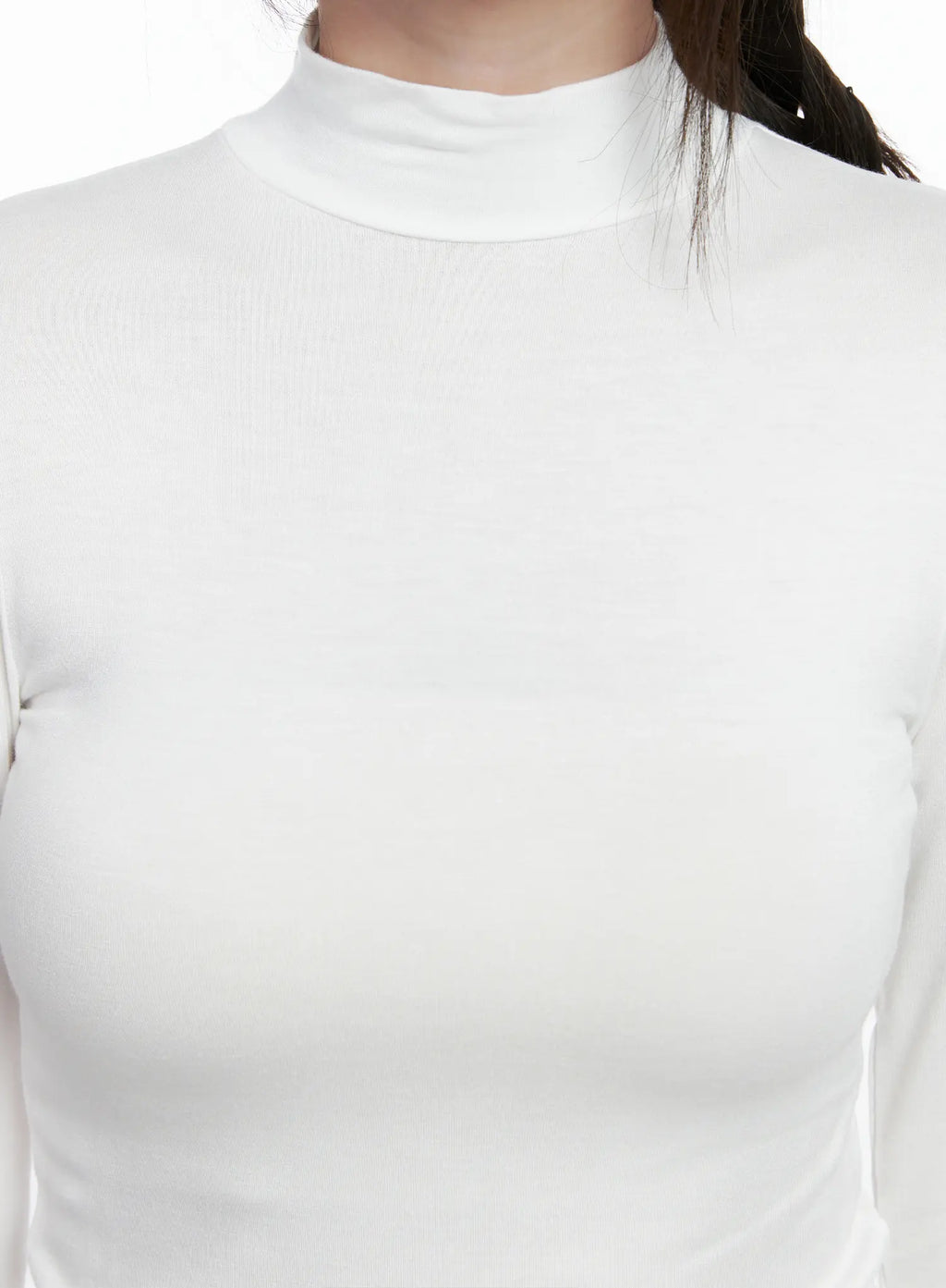 Basic Mock Neck Long Sleeve Top CO503