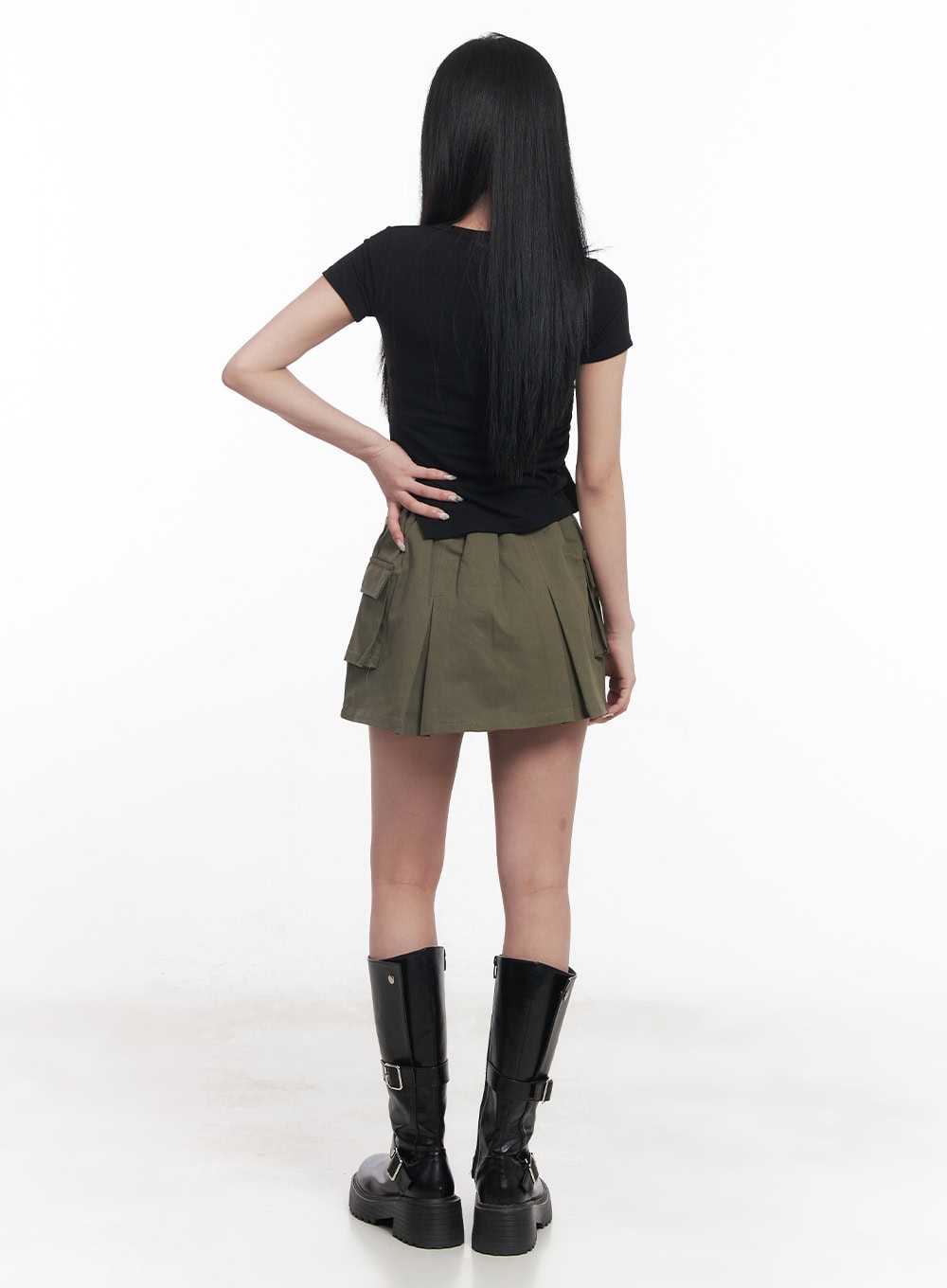 Asymmetric Buttoned Crop Top CY527