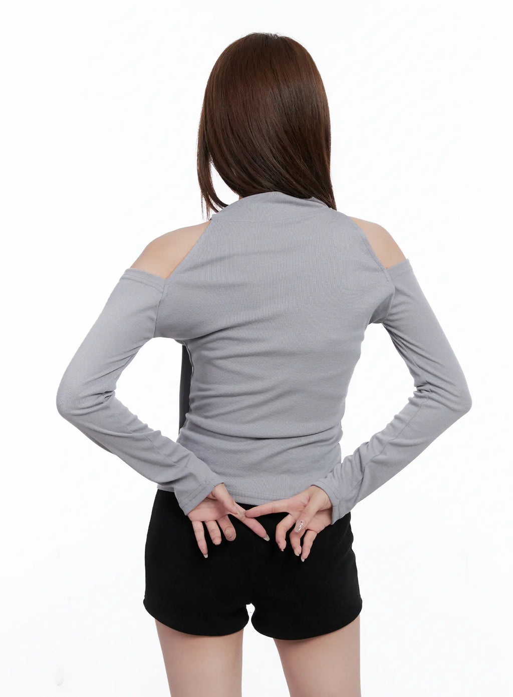 Cut-Out Shoulder Turtleneck Top CG529