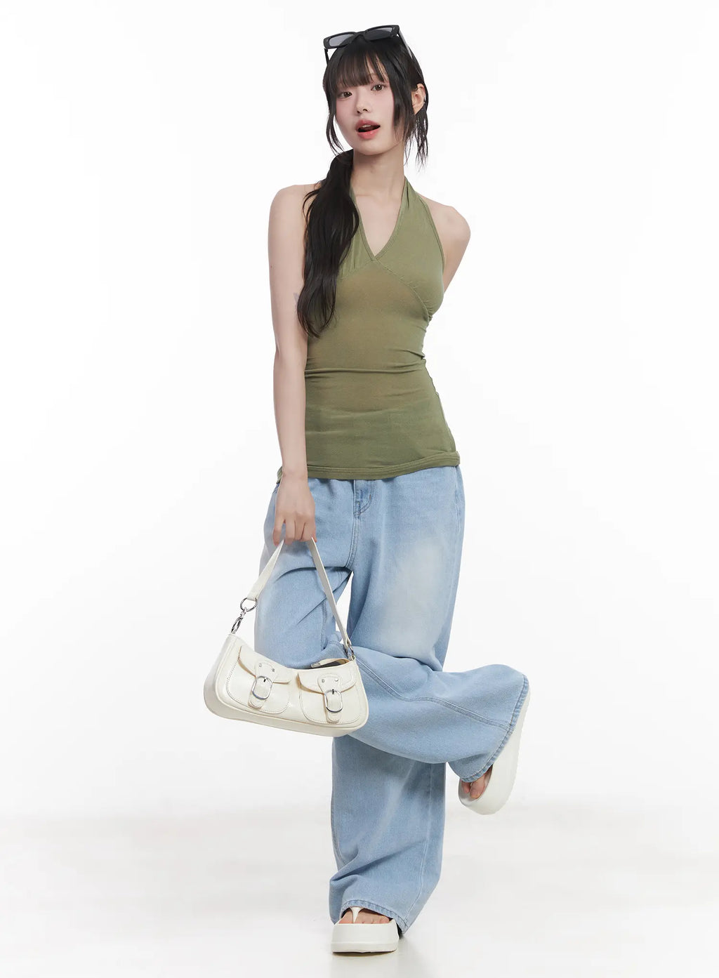 Haerin Washed Wide-Leg Jeans CU519