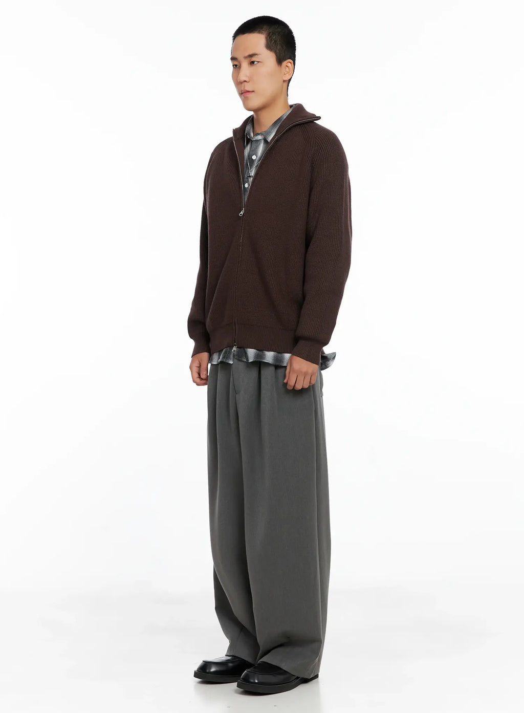 Men's Pintuck Wide-Leg Trousers IS502