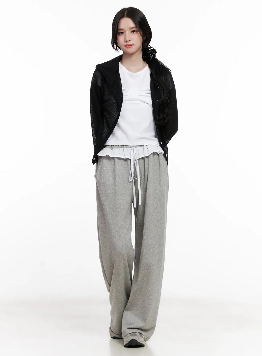 Ruffle Wide-Leg Sweatpants CL516