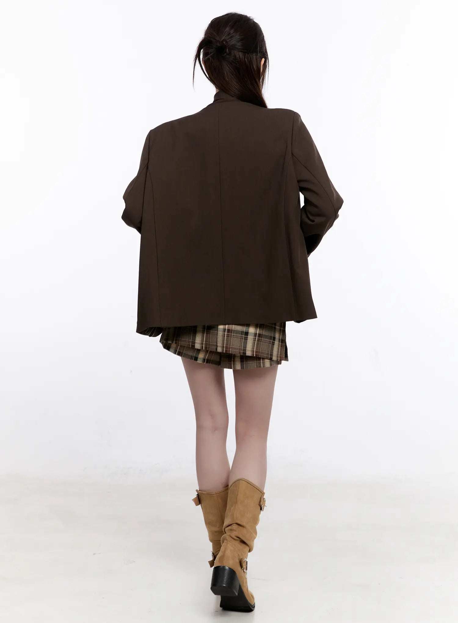 Plaid Belted Mini Skirt CO501