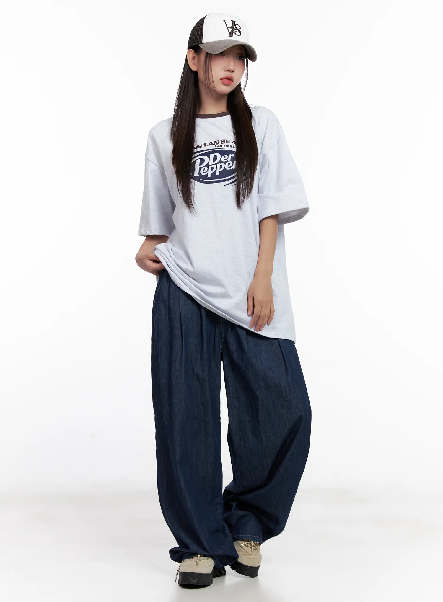 Sophia Raw-Wash Wide Jeans CL518