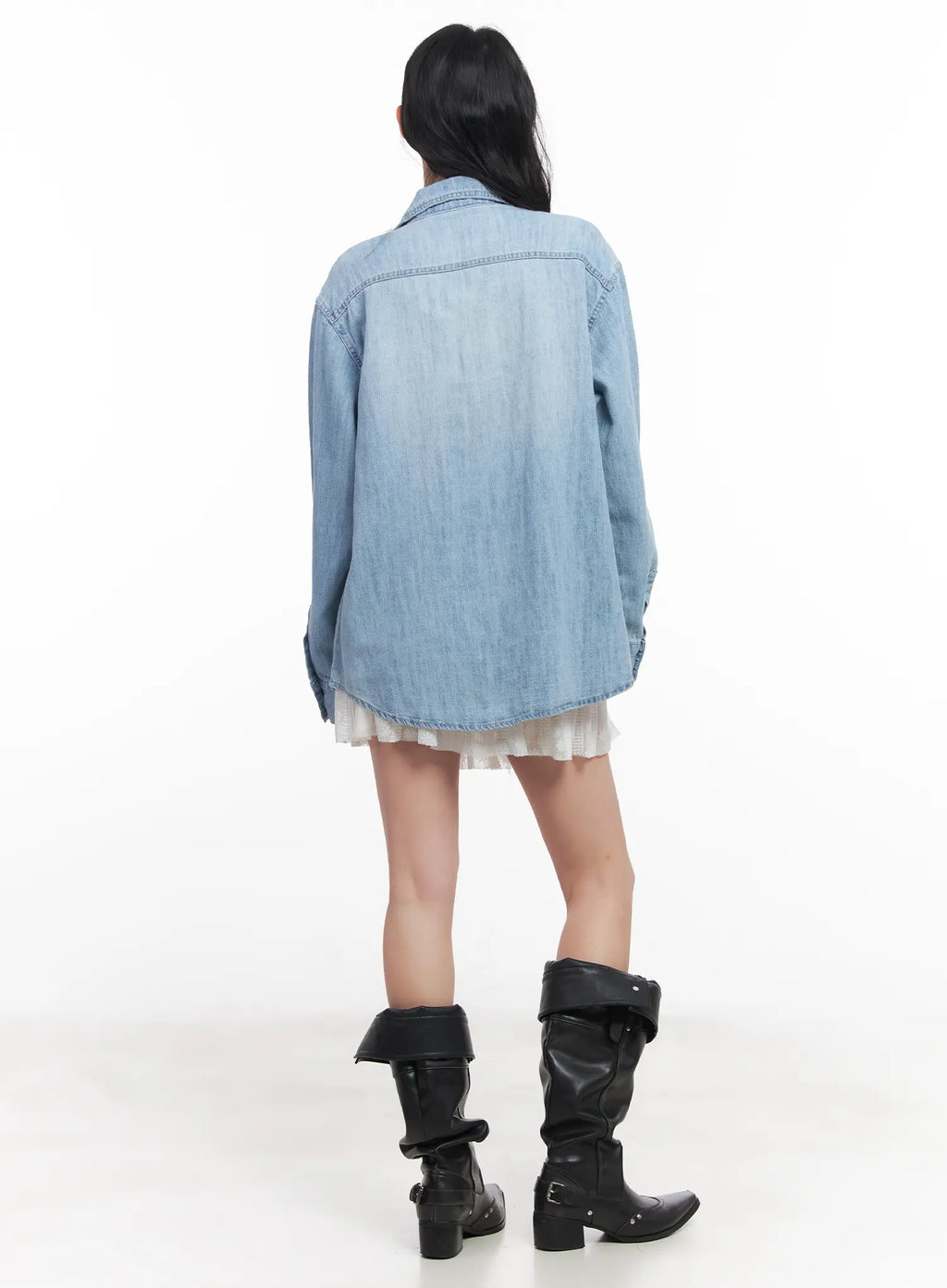 Loose-Fit Denim Collared Shirt CU510