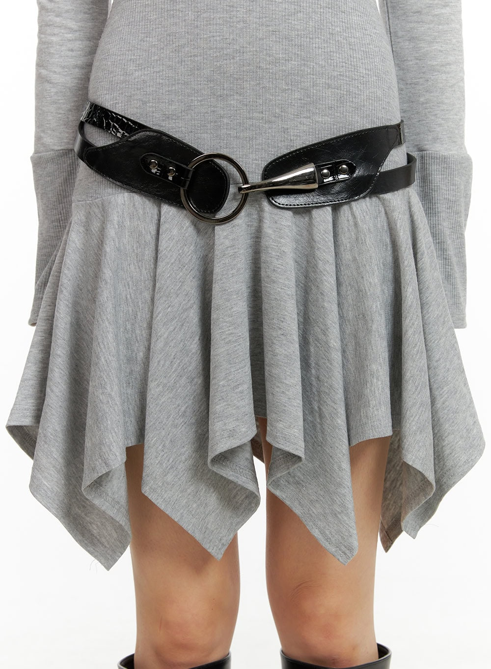 Scoop Neck Buttoned Mini Dress CY428