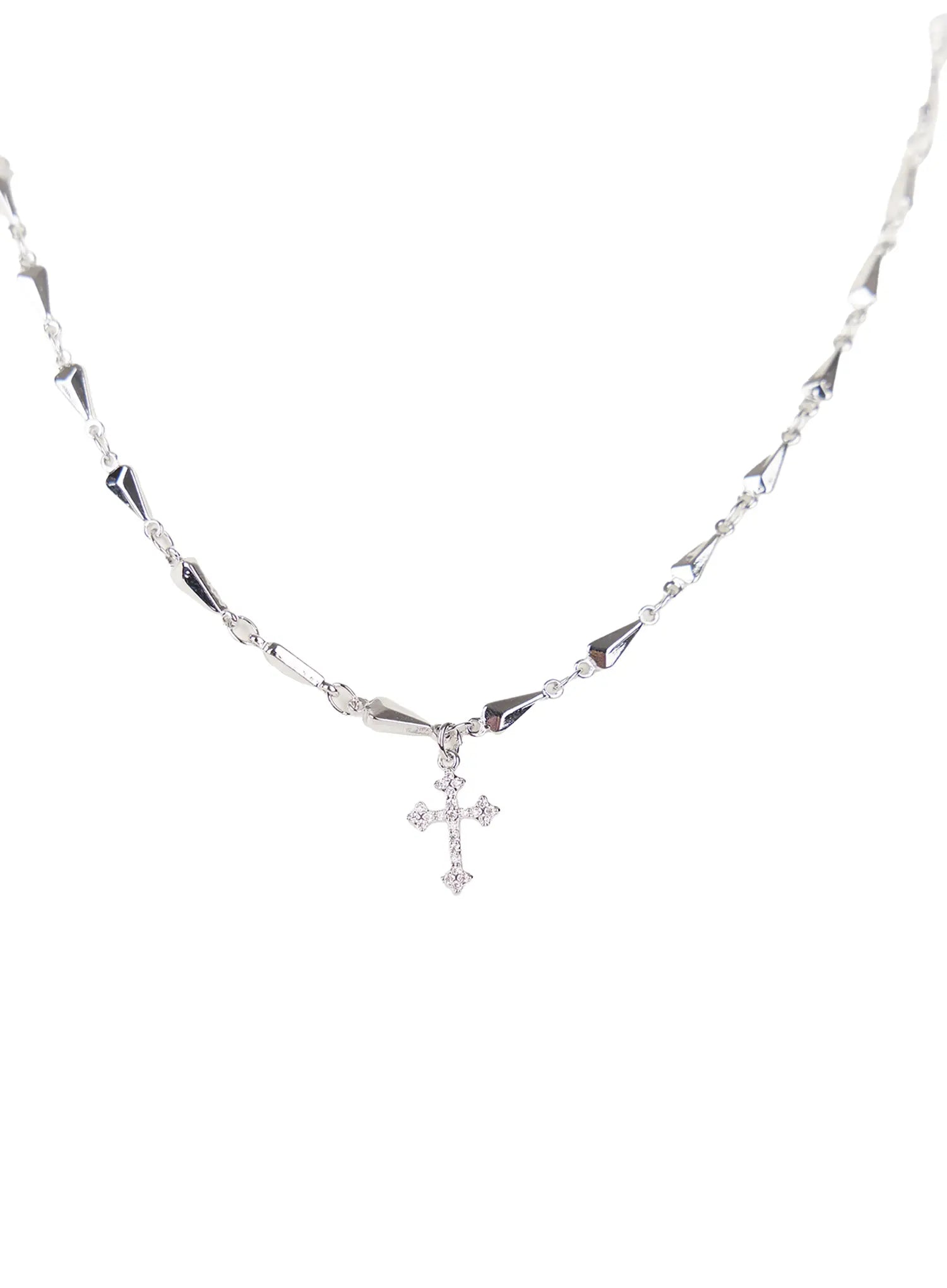 Triangle Chain Cross Pendant Necklace CG511