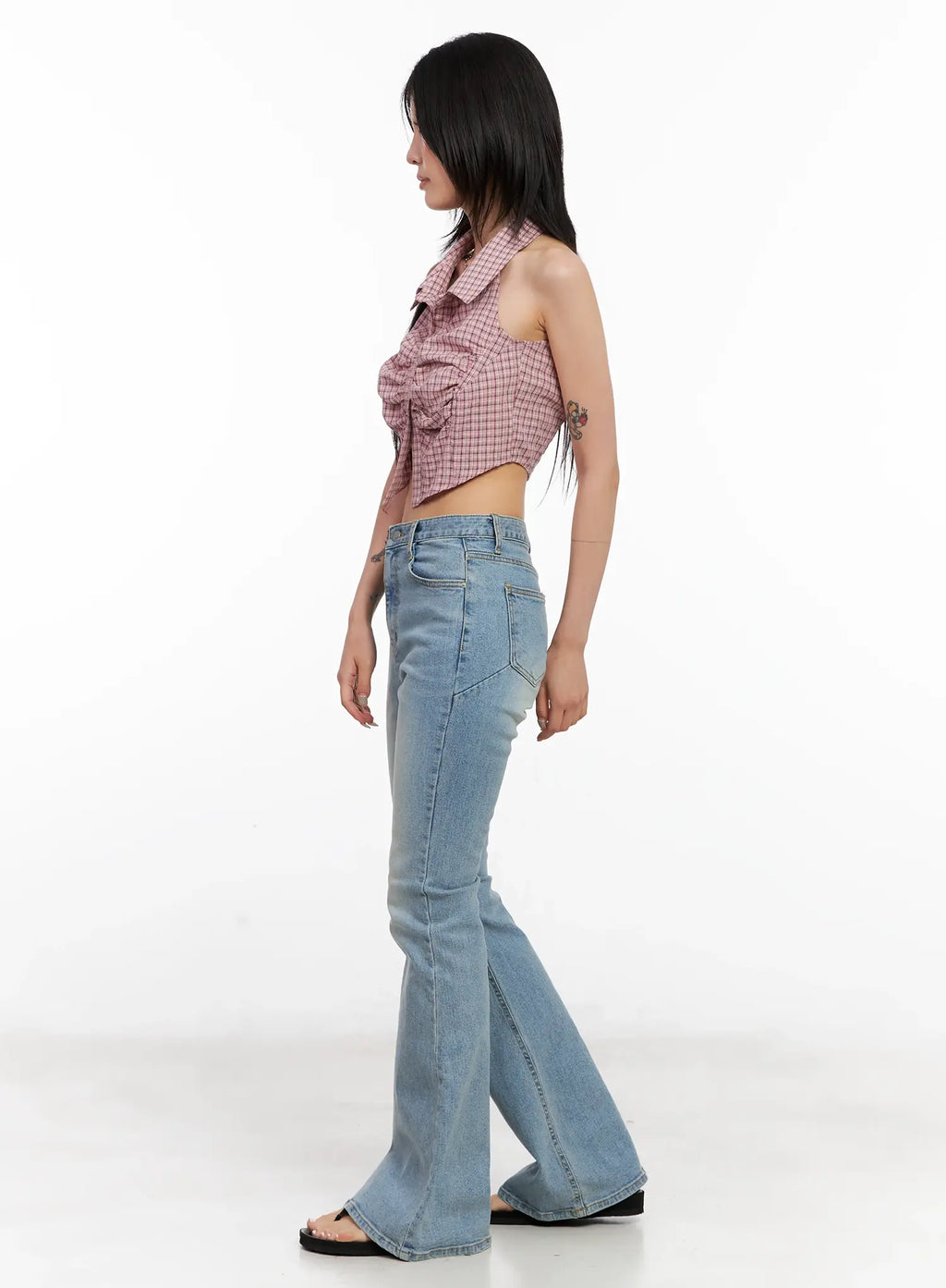 Byeol Washed Flare Denim Jeans CL525