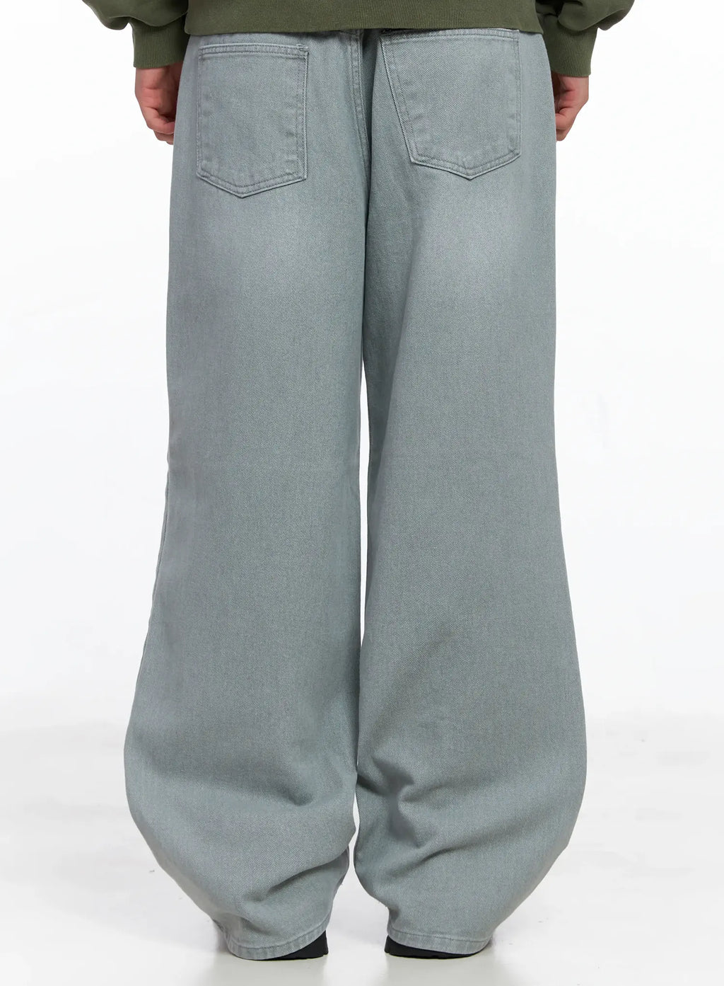 Men's Casual Vintage Washed Wide-Leg Jeans IS509