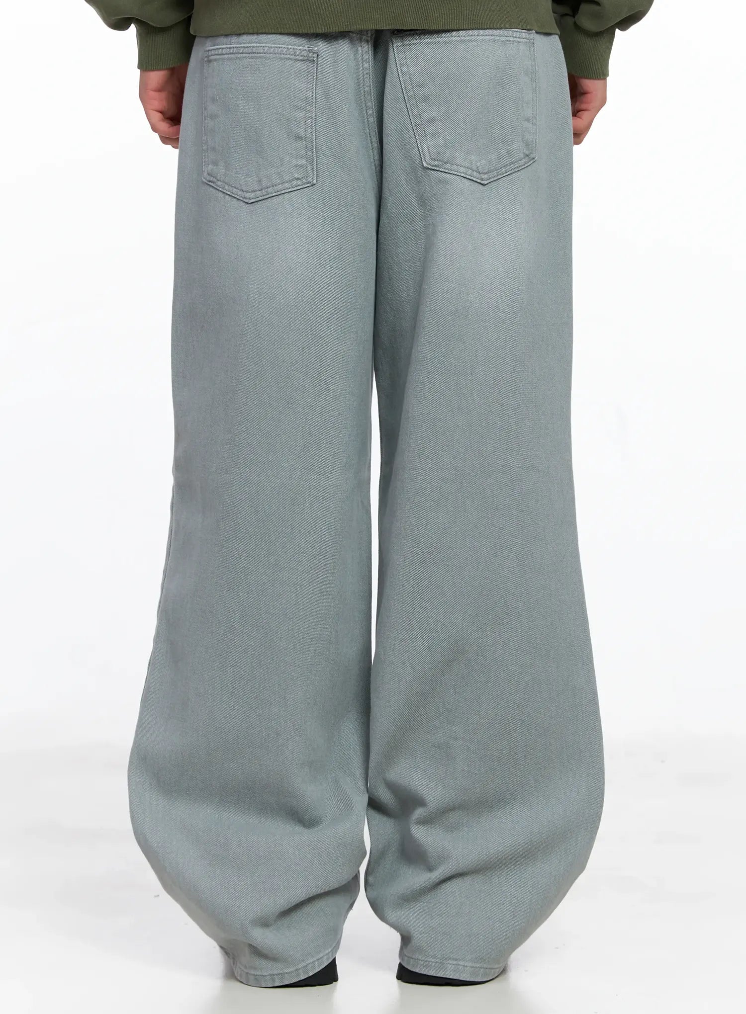 Men's Casual Vintage Washed Wide-Leg Jeans IS509