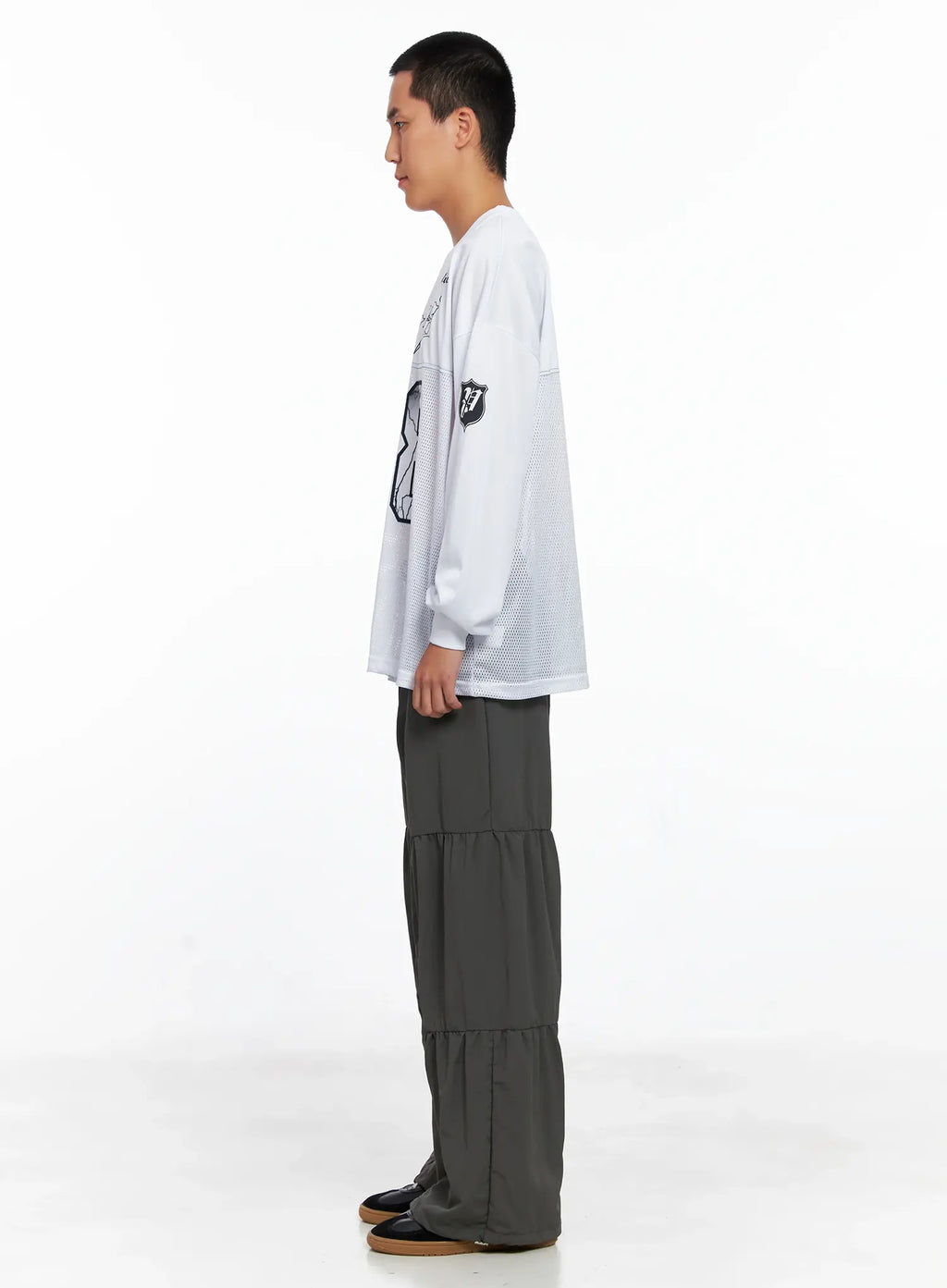 Men's Line Stitch Parachute Pants IS510