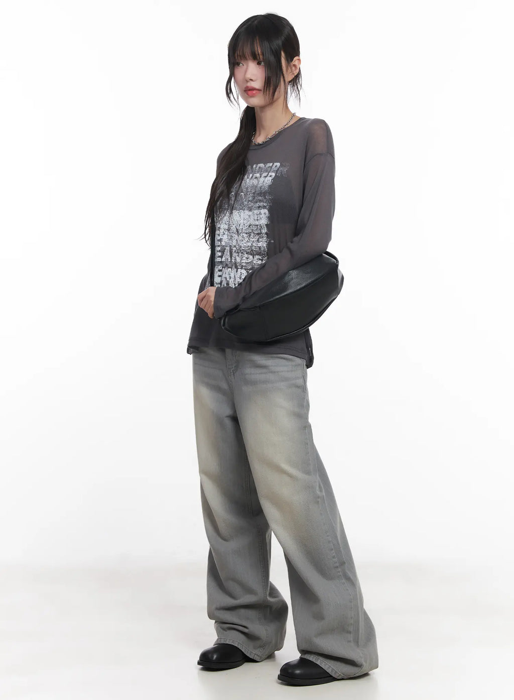 Harin Washed Wide-Leg Jeans CU520