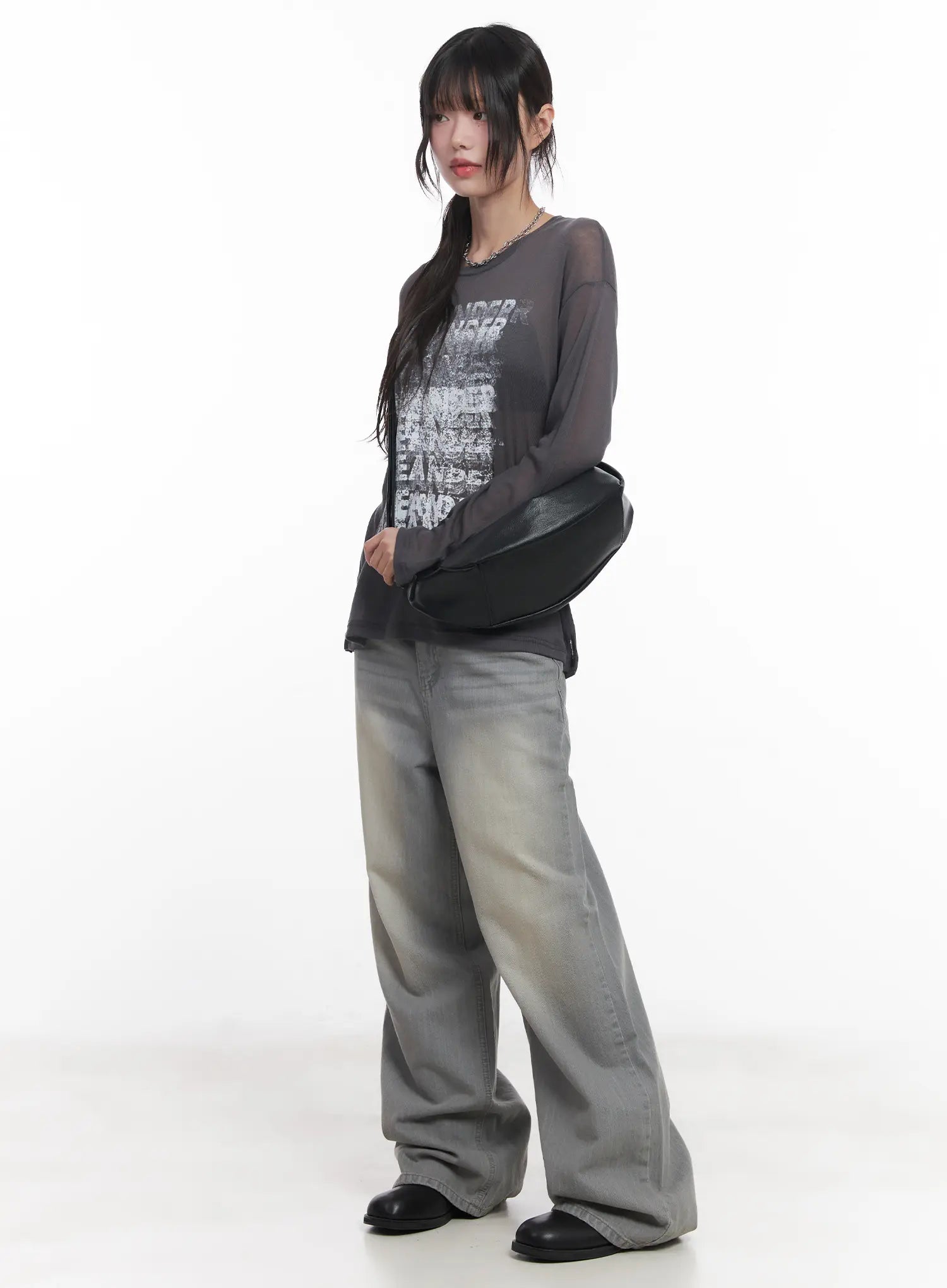 Harin Washed Wide-Leg Jeans CU520